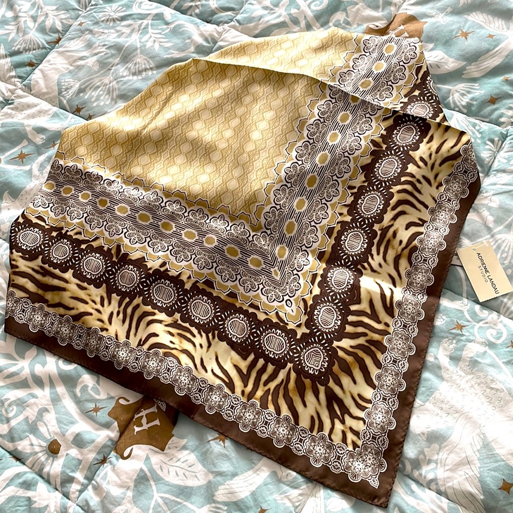 Adrienne Landau silk scarf